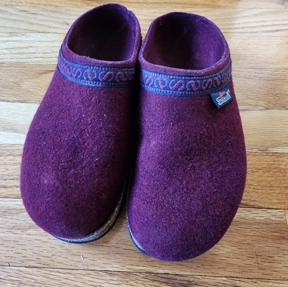 Stegmann Wine Wool Clogs Size 41 Earthy Crunchy Hippie - Picture 4 of 5